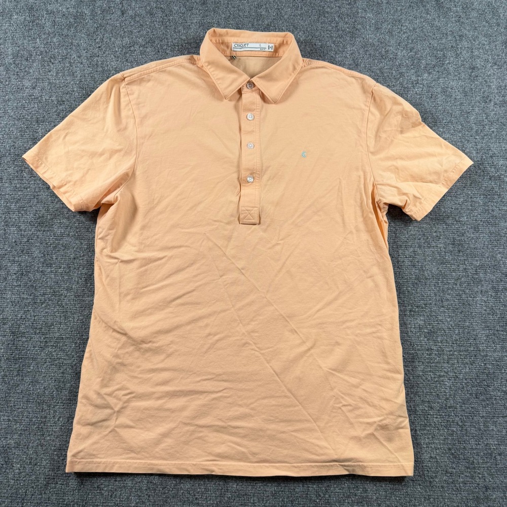 Criquet Polo Shirt Mens Large Large Slim Fit Short Sleeve Golf Casual Preppy